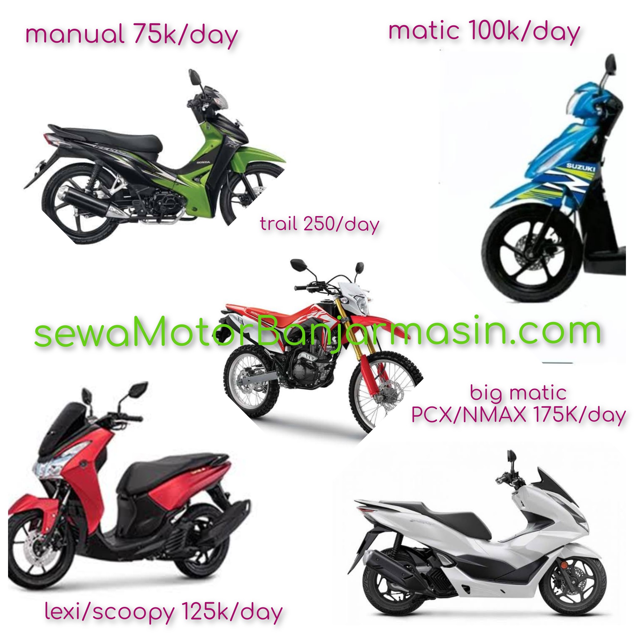 sewa motor banjarmasin harga rental sewa motor di banjarmasin banjarbaru